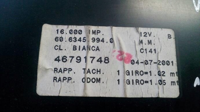 фото №11, Лічильник fiat bravo 1,2 b 2004r. 46791748