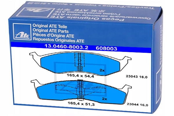 фото №1, Гальмівні колодки гальмівні ate do chrysler neon 1.8 2.0