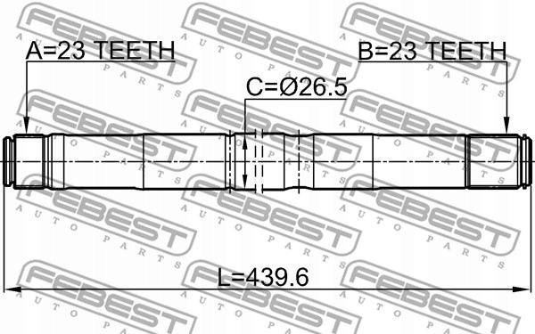 Купить Febest 2112-fociirh wał приводной
