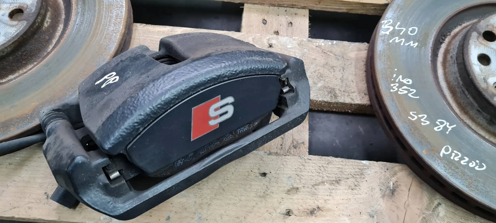 фото №15, S3 8y a3 суппорты суппорт тормозные диски набор тормозной перед 340mm vw audi