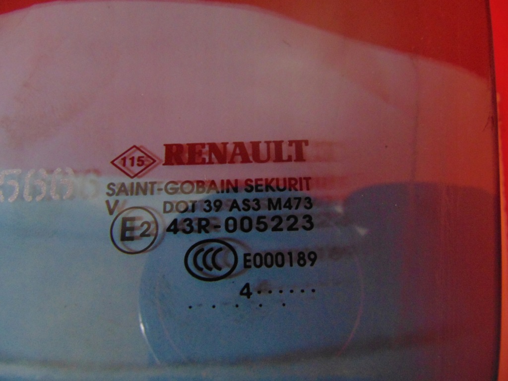 фото №2, Renault zoe 12- стекло дверь левая задняя задняя 2014 r