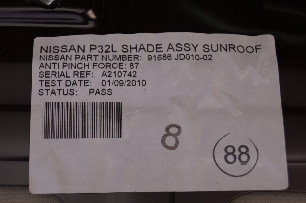 фото №8, Жалюзі люк панорама nissan qashqai j10