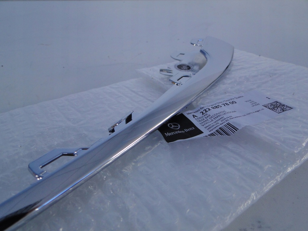 фото №9, Mercedes s klasa w222 222 lift молдинг w бампер накладка-спойлер правый хром amg