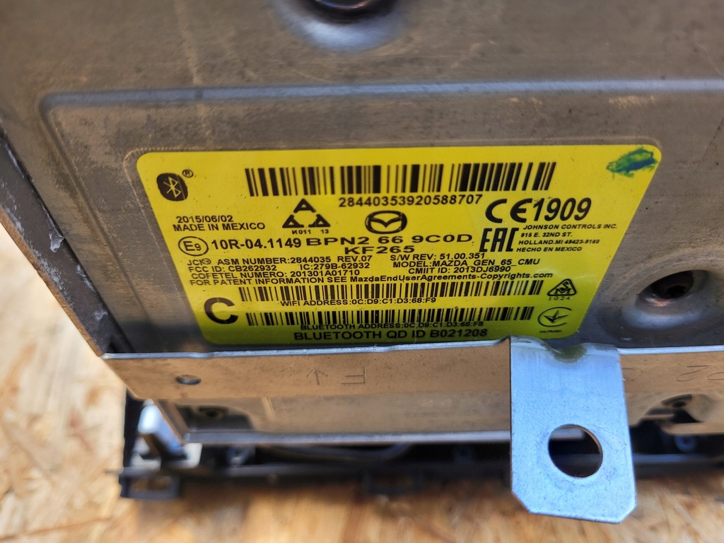 фото №6, Экран навигация дисплей mazda оригинальный номер bhp1611j0d