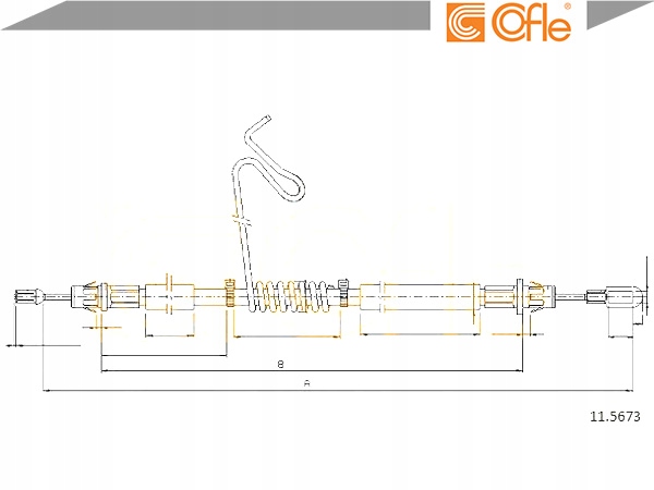 фото №2, Трос тормоза ручного ford transit 3.2 tdci [rwd]