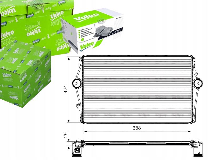 Купити Інтеркулер volvo s60 s80 v70 2,0-2,5 00-10 valeo