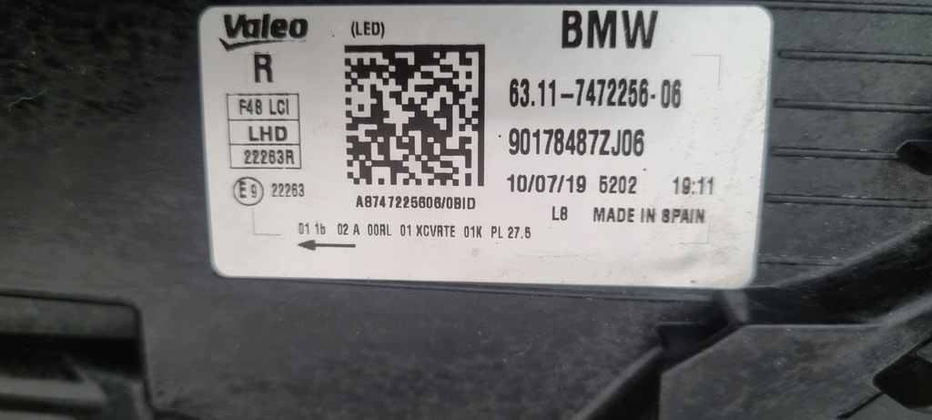 фото №9, Bmw x1 f48 lci lift full led лампа передняя правая