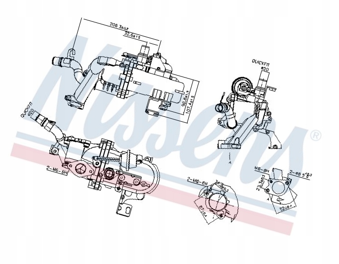 фото №11, Nissens 989285 радиатор, рециркуляция выхлопных газов