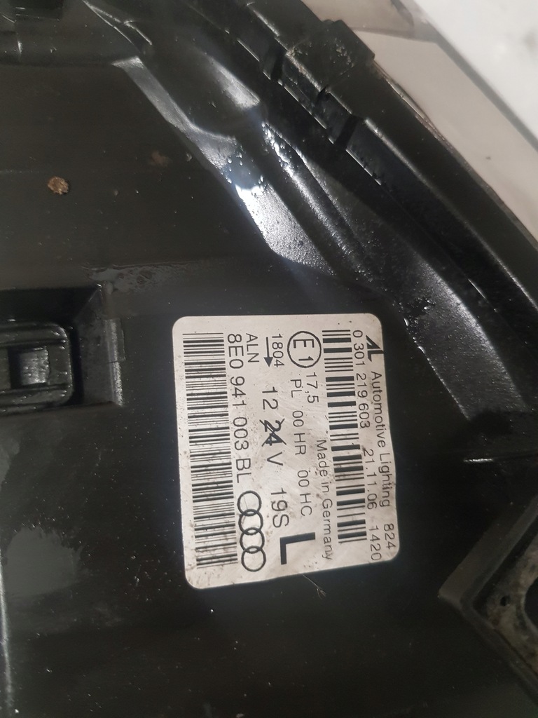 фото №8, Audi a4 b7 лампа ліва фара 8e0941003bl uk