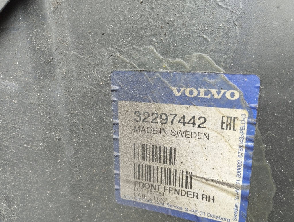 фото №9, Крыло правый перед volvo xc60 ii 2 2017-^