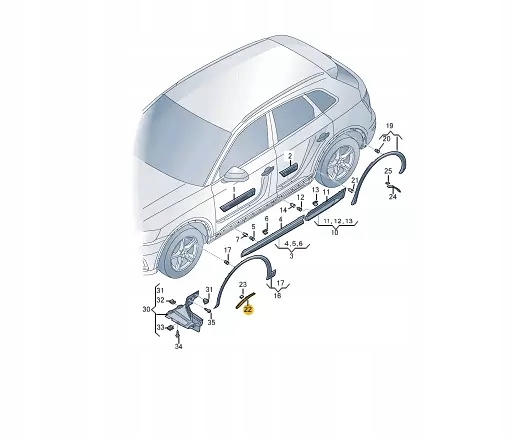 фото №10, Audi q5 fy передня частина правий wheel cover 80a854970a oem