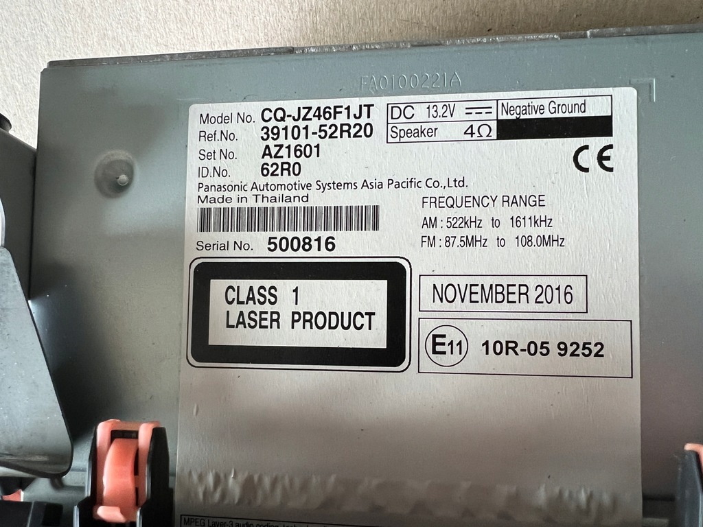 фото №6, Suzuki swift mk8 заводской радио bluetooth