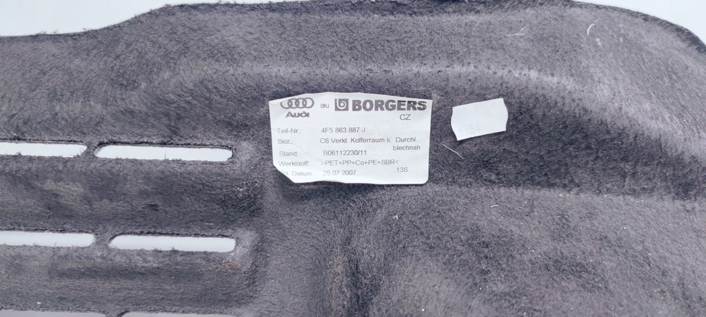 фото №5, Оббивка обшивка багажника audi a6 c6 4f5863887j