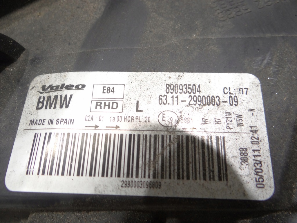 фото №8, Лампа ліва передня bmw x1 e84 h7 2990003