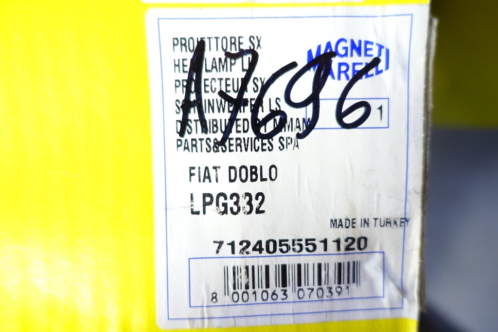 фото №11, Fiat doblo i лампа левая перед 2001- 46807765 lpg332 712405551120 2001-2005