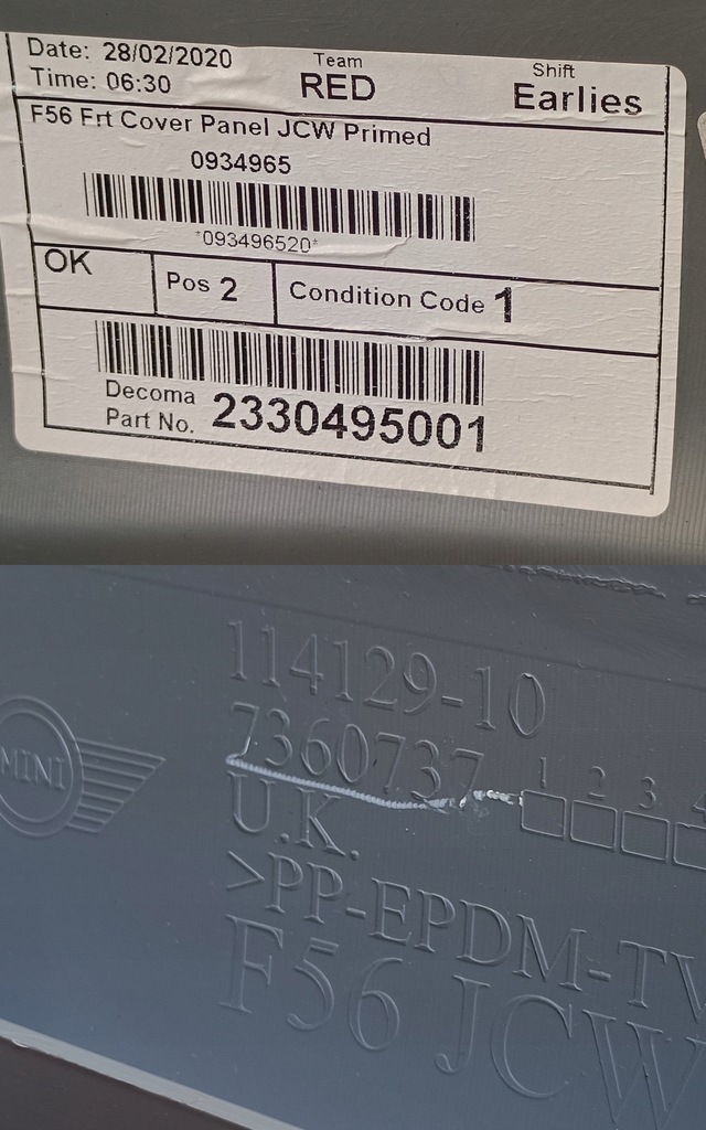 фото №9, Mini cooper f56 jcw спойлер накладка бампера перед 7360737