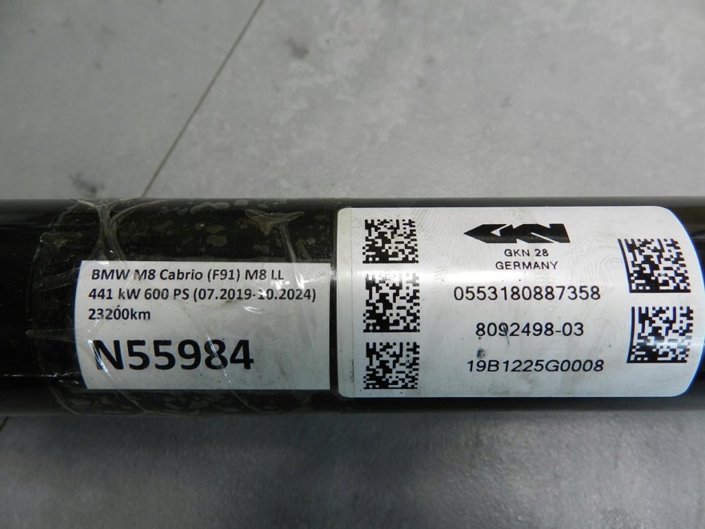 фото №4, Bmw оригинальный номер 8092498 приводной вал задняя