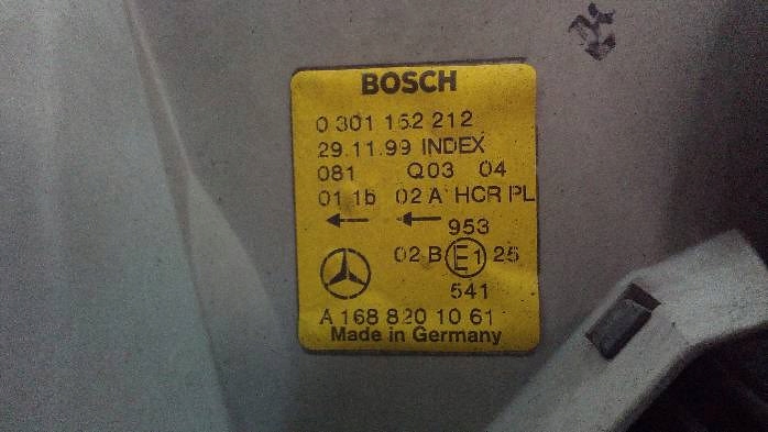 фото №6, Фара правий лампа перед mercedes w168