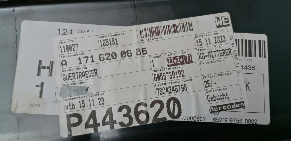 фото №10, Mercedes slk r171 w171 усилитель балка бампера перед a1716200686