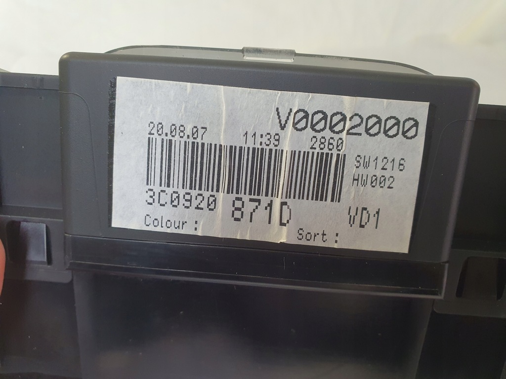 фото №8, Лічильник приладова панель прилади vw passat b6 3c0920871d