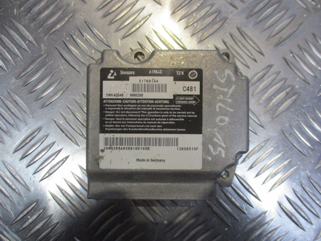 фото №1, Модуль подушка безпеки fiat stilo 1.4 16v 51709144