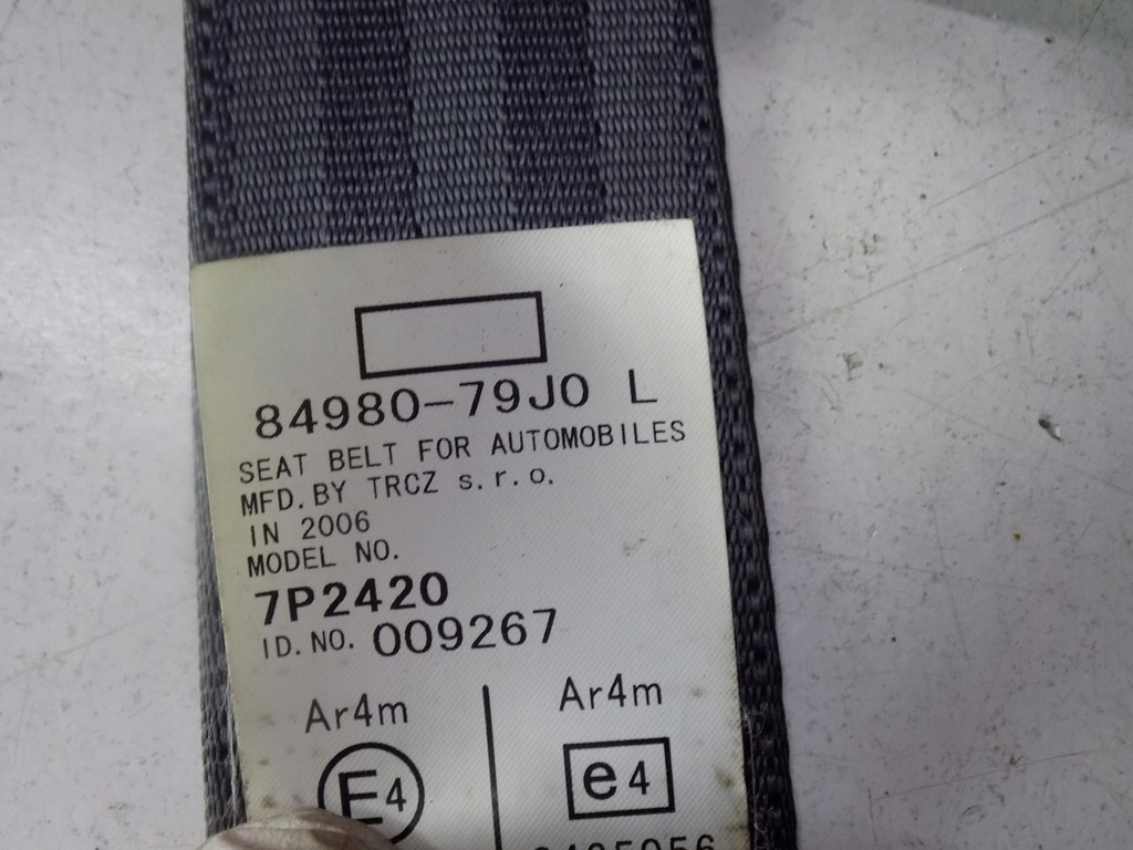 фото №13, Sedici sx4 4x4 pas безопасности левый задняя 84980-79j0