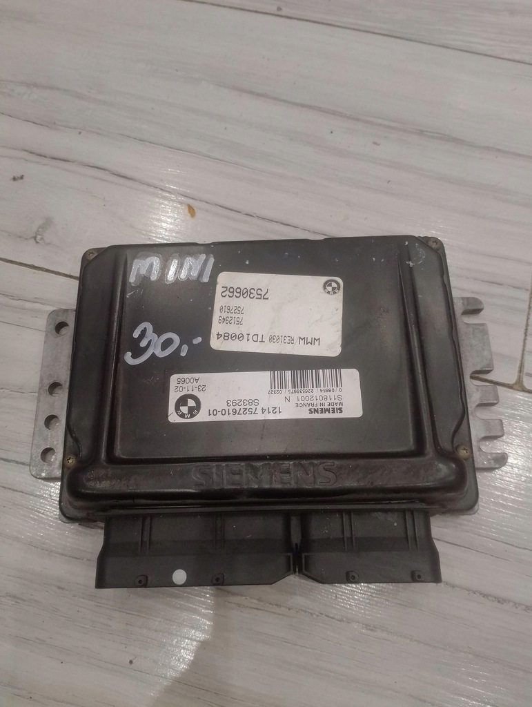 фото №1, Бортовой компьютер mini one r50 r53 1.6 7527610 s118012001n