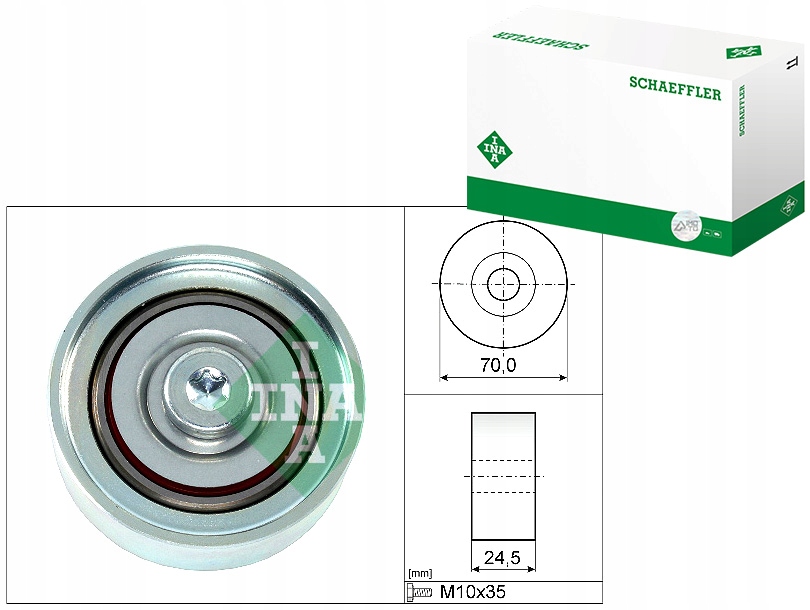 фото №1, Ina 532 0583 10 ролик направляющая / направляющая, ремень клиновой зубчатый