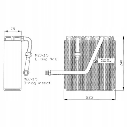 фото №1, Nrf 36047 испаритель, электропроводка кондиционера