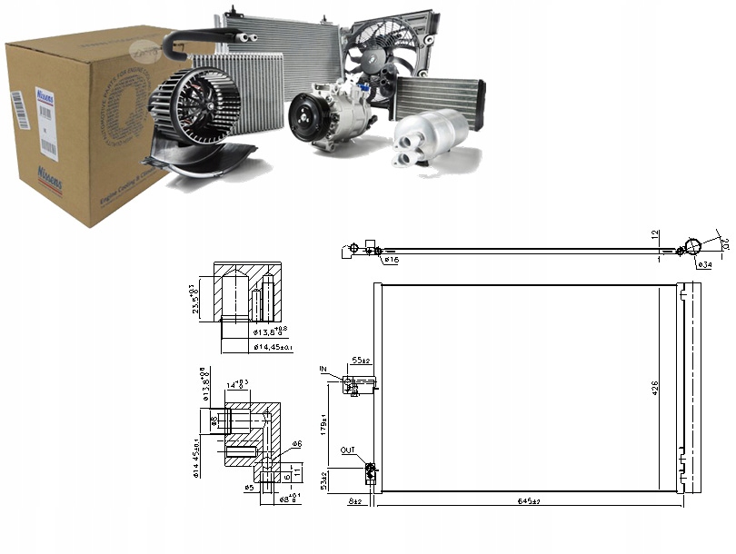 фото №1, Конденсатор кондиционера mercedes cls c218 cls sho