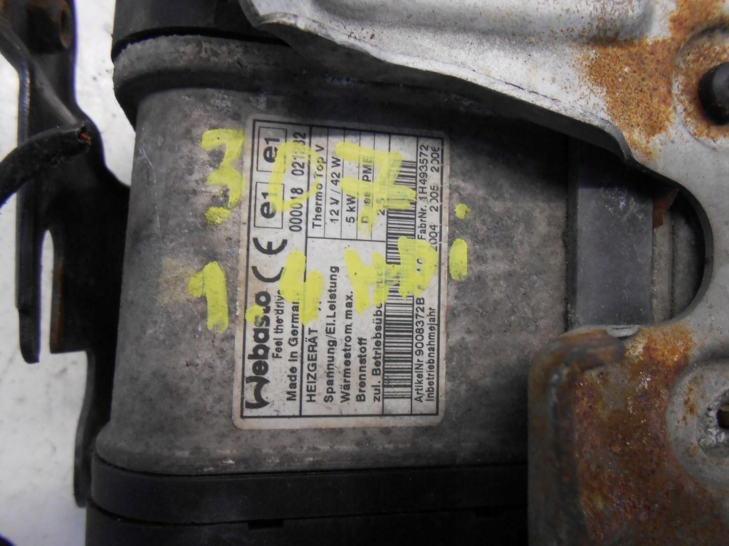 фото №7, Webasto додатковий обігрівач peugeot 307 1.4 hdi #