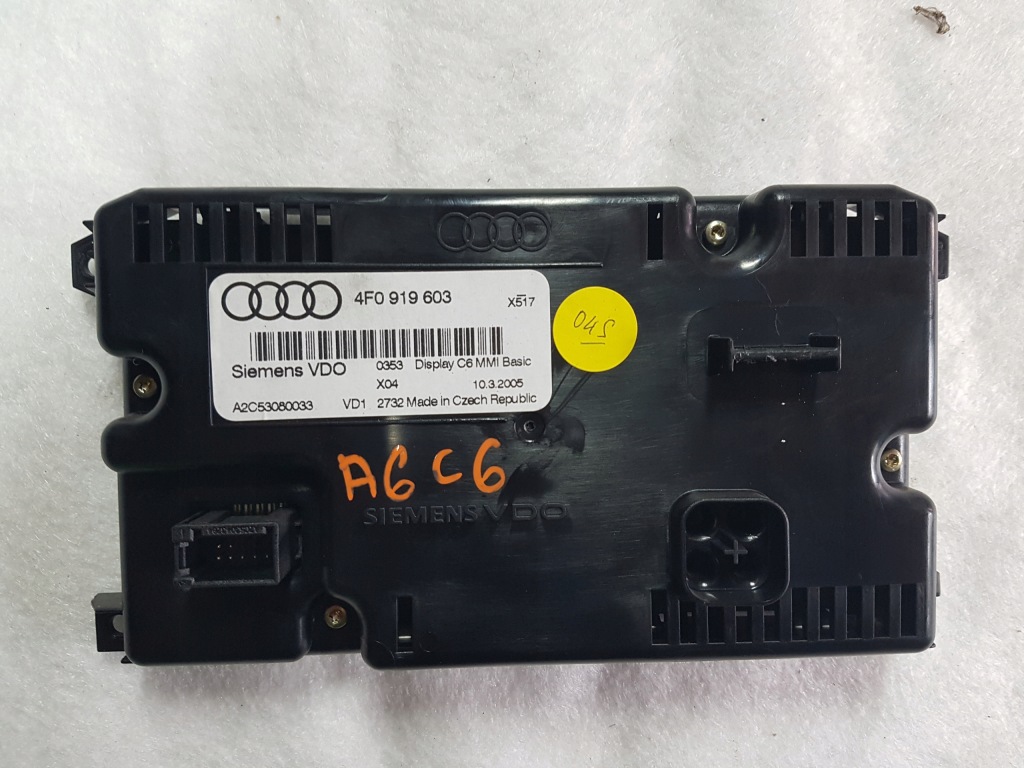 фото №2, Дисплей монитор mmi audi a6 c6 4f0919603