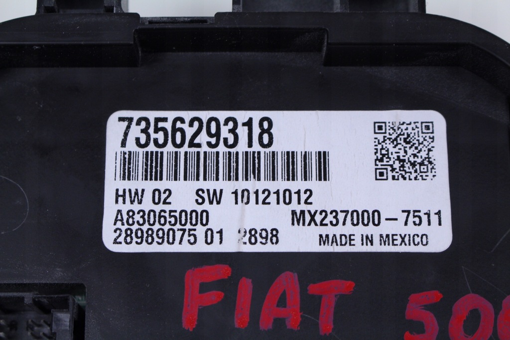 фото №6, Панель кондиционера fiat 500