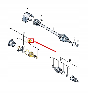 фото №2, Vw taigo cs передняя часть rh inner drive вал joint protect boot 2q0498201j