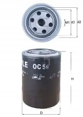 фото №1, Фильтр масла oc 59 knecht aston martin chrysler