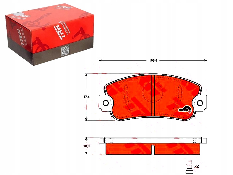 фото №1, Тормозные колодки тормозные fiat перед panda regata uno 83-96