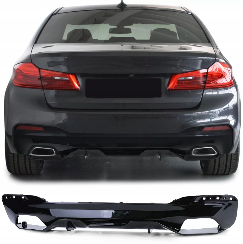 фото №1, Диффузор bmw 5 g30/g31 mperformance чёрный блеск