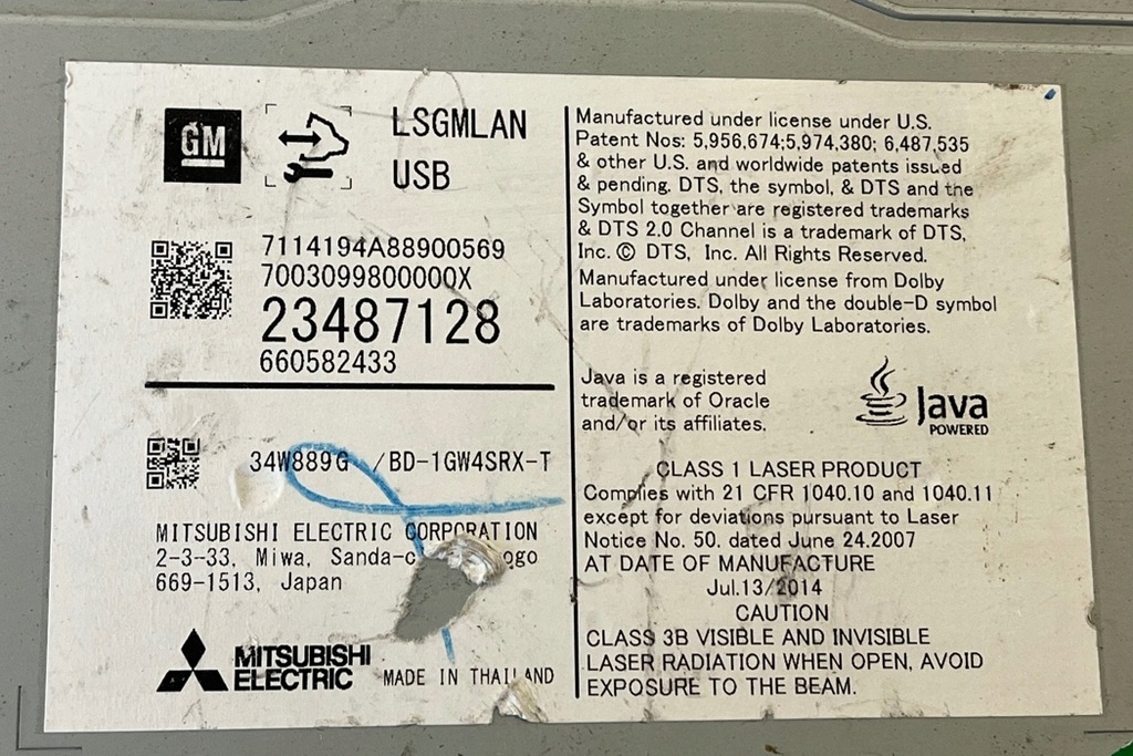 фото №1, Модуль навигации cadillac escalade 23487128 2015