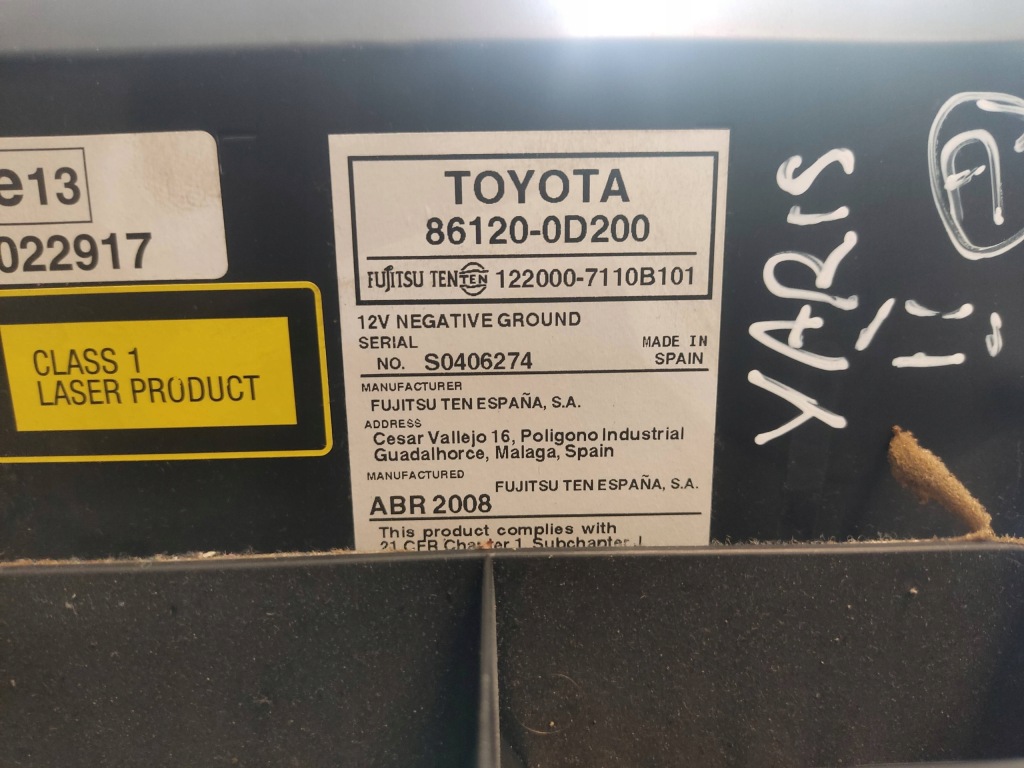 фото №3, Радио cd toyota yaris ii 2007r проверенный