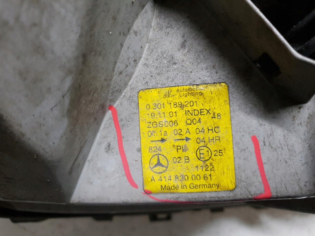 фото №7, Лампа левая перед mercedes-benz vaneo w414