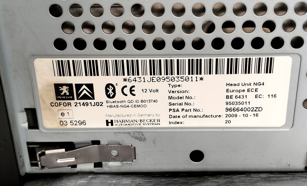 фото №8, Радио навигация gps ng4 citroen c5 iii x7 96664002zd