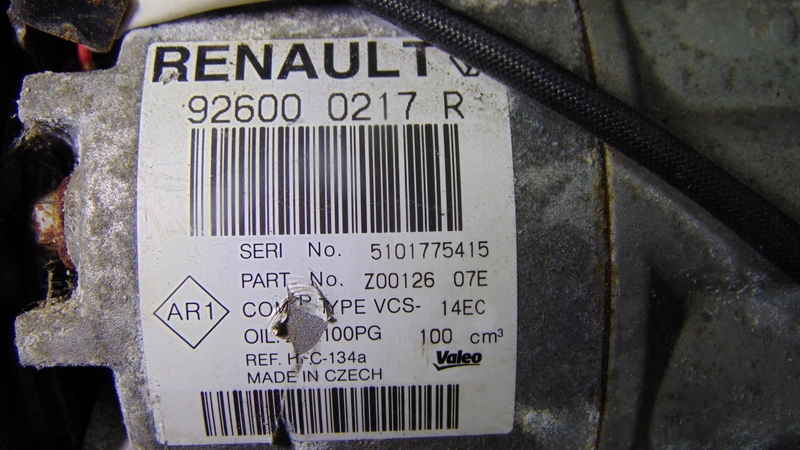фото №3, Компрессор кондиционера 0.9tce renault clio iv