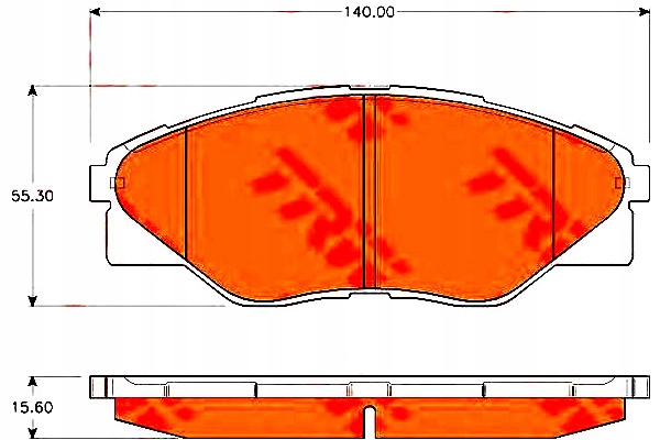 фото №1, Trw тормозные колодки тормозные toyota hilux 2.5 d-4d vigo