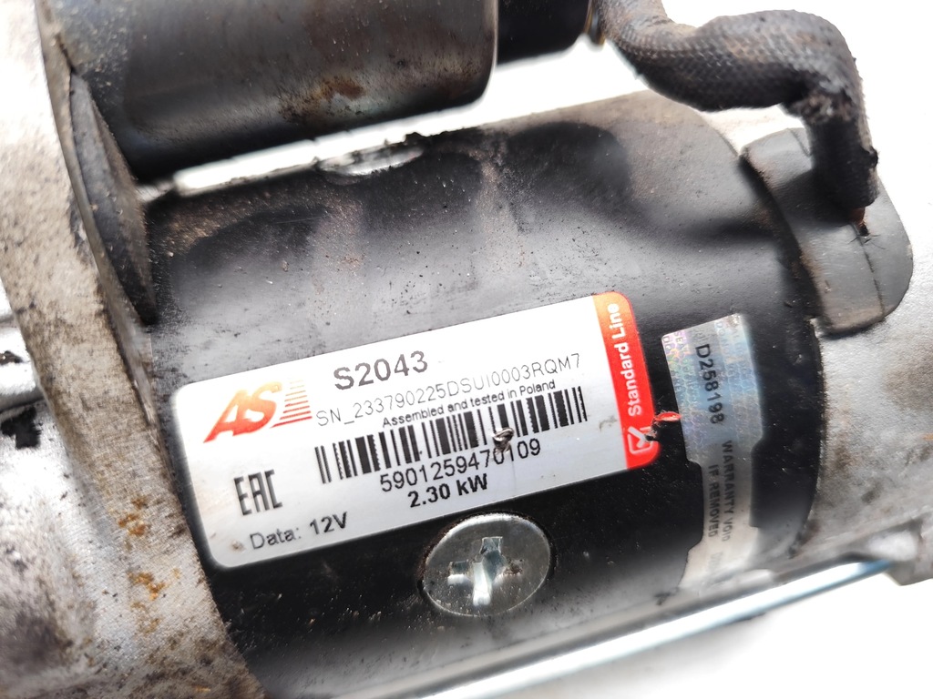 фото №7, Isuzu rodeo стартер 3.0 d дизель 107kw 146 hp s2043 5901259470109 2010