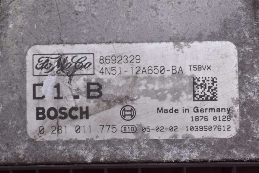 фото №7, Блок управления двигателя 8692329 0281011775 volvo s40 v40 2 ii 1.6 d 109 km 04-07