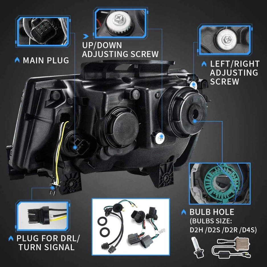 фото №10, Chevrolet camaro lift 2014-2015 лампа лампы передние led vland rgb europa