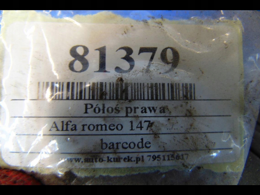 Alfa romeo 147 рестайлінг  1.6b привідний вал права Доставка