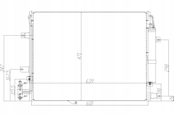 фото №2, Конденсатор конденсатор кондиціонера range rover iii hart