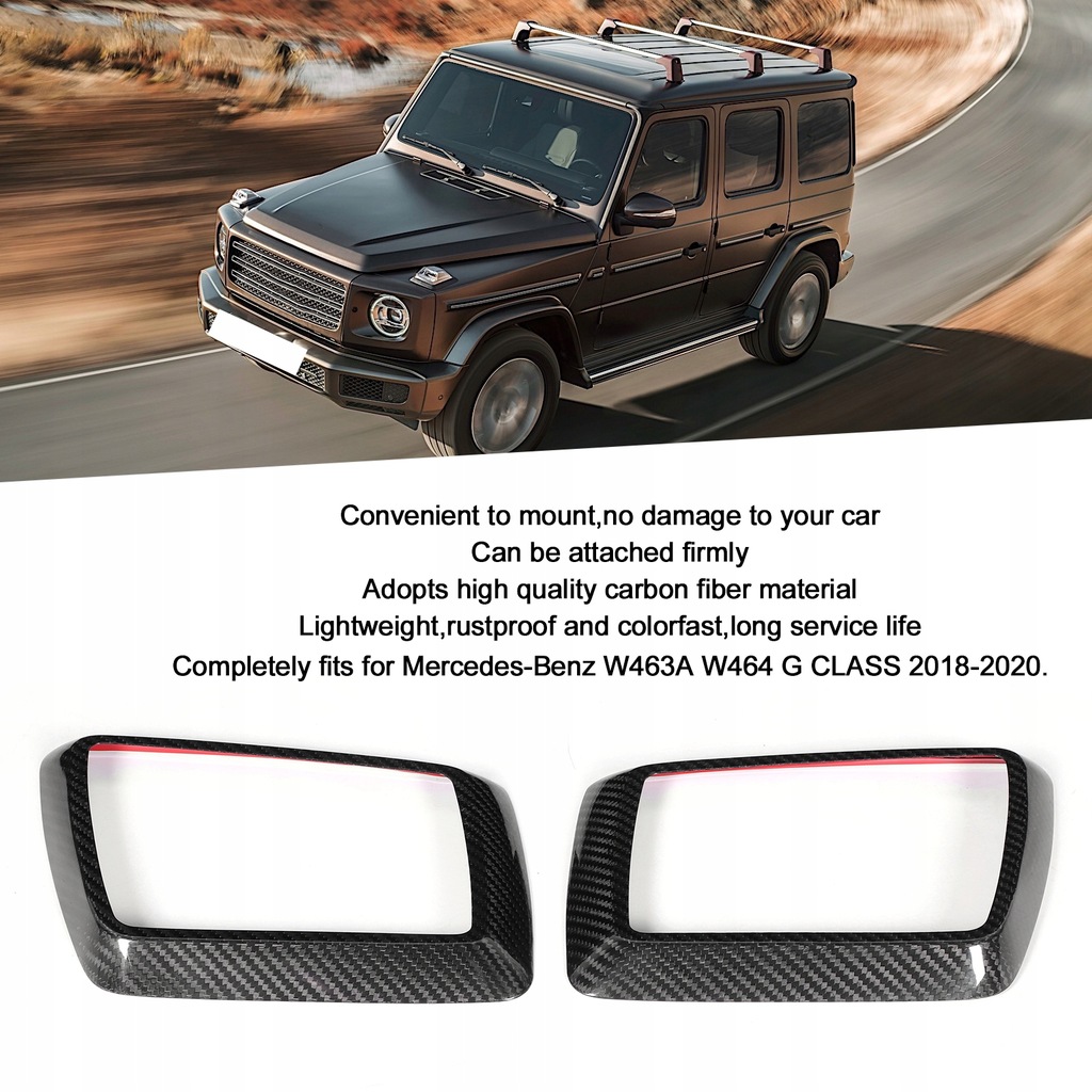 фото №13, Молдинг поворотники з волокна вугільний pasuje do mercedes benz w463a