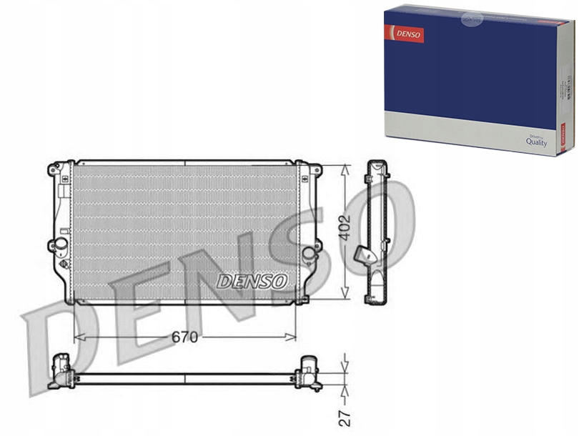 Купить Радиатор двигателя denso 1640026390 53769